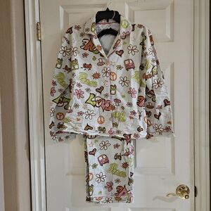 LOVE Flannel PJ set